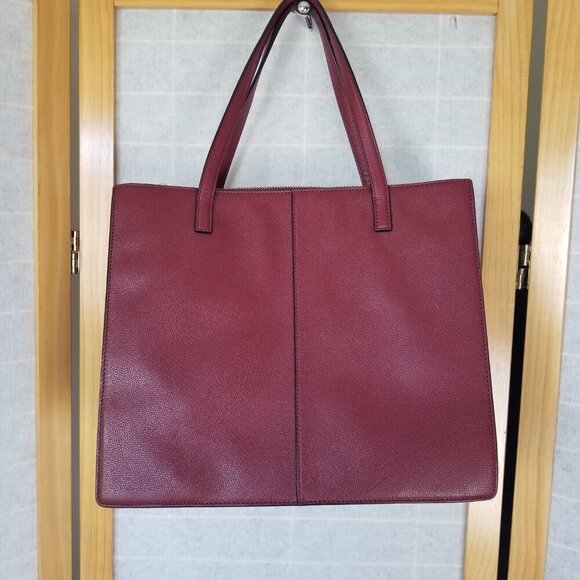 Kate Spade Large Tote Zarinah Hyde Tote Pink Burgundy Leather Suede Shoulder Bag - Picture 10 of 12